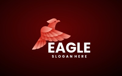 Styl logo w kolorze gradientu orła