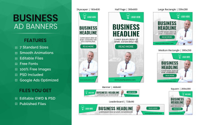 Banner comercial - modelo de anúncio HTML5 (BU007)
