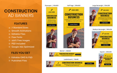 Business Banner - Construction Ad Template (BU008)