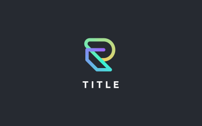 Logo moderno e pulito con monogramma della linea R