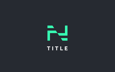 Modern Temiz N NN Line Monogram Yeşil Logo