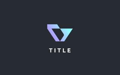 Modern Temiz V Monogram Glow Logosu