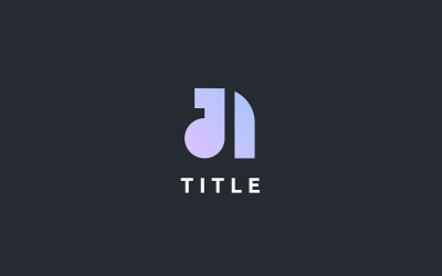 Moderner Stil ein Song-Musik-Monogramm-Logo