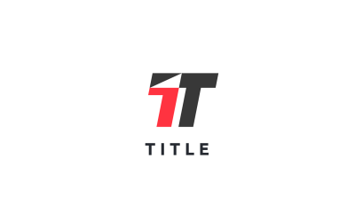 Modernes, sauberes T1 1T Speed Dynamic Racing Logo