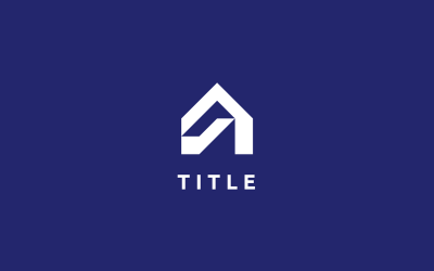 Nowoczesne, czyste, abstrakcyjne logo z monogramem nieruchomości