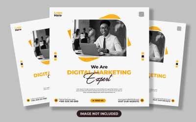Postdesign-Vorlage für digitales Marketing und Corporate Social Media