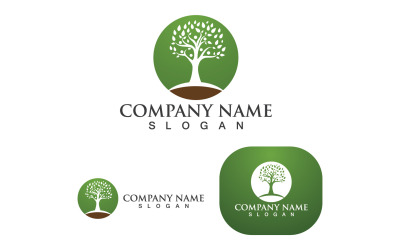 Albero verde foglia Eco Logo Vector V4
