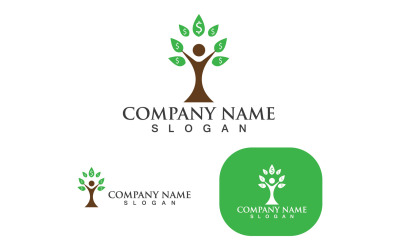 Albero verde foglia Eco Logo Vector V5