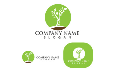 Albero verde foglia Eco Logo Vector V7
