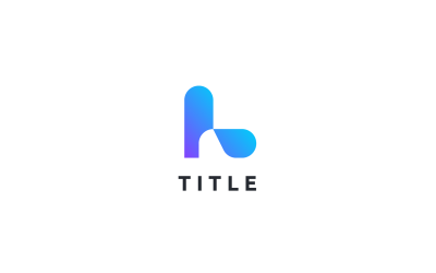 Logo monogramma moderno in stile L tech