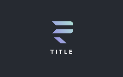 Modern Stil R Sinirli Monogram Logo