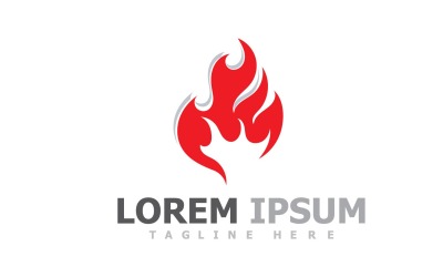 Fire Flame Campfire Logo V13
