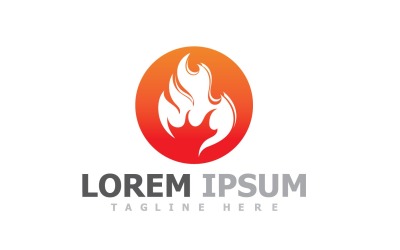 Fire Flame Campfire Logo V24