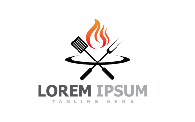 Fire Flame Campfire Logo V7