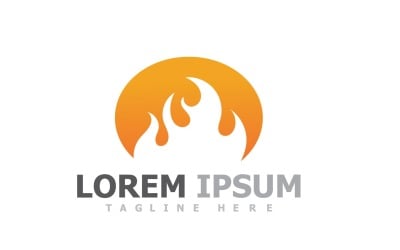 Fire Flame Campfire Logo V8