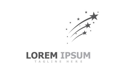 Stjärnlogotyp och symbolvektor V10
