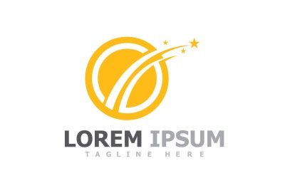 Stjärnlogotyp och symbolvektor V12