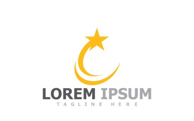 Stjärnlogotyp och symbolvektor V1