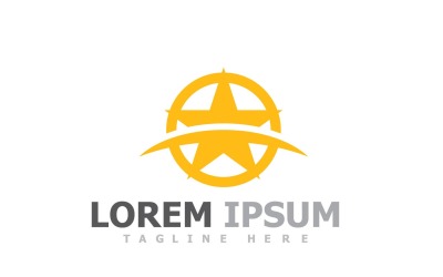 Stjärnlogotyp och symbolvektor V3
