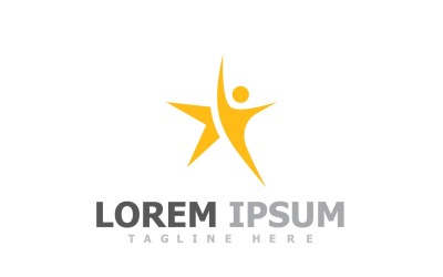 Stjärnlogotyp och symbolvektor V4