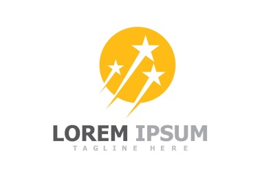 Stjärnlogotyp och symbolvektor V5