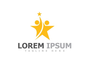 Stjärnlogotyp och symbolvektor V6