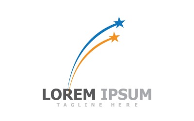 Stjärnlogotyp och symbolvektor V9