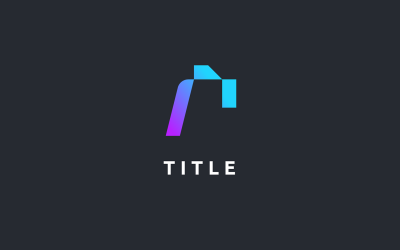 Çağdaş P Tech Verileri Fintech Monogram Logosu