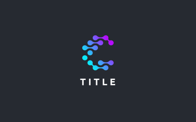 Contemporary C Tech Data Fintech Monogram Logosu