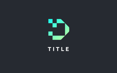 Contemporary D Tech Data Fintech Monogram Logo