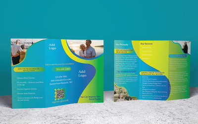 Creatieve driebladige brochure