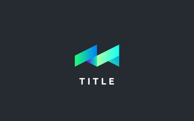 Logotipo do Monograma Tecnologia Contemporânea Fresh M Mint Tech