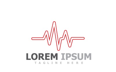 Pulse Line Heart Beat Logo Vector V14