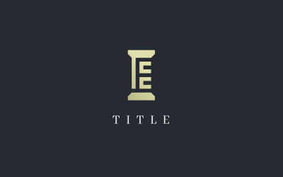 Zeitgenössisches, frisches Säulenarchitekturgesetz-Logo