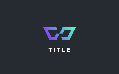 Zeitgenössisches, frisches W Monogram Connect-Logo