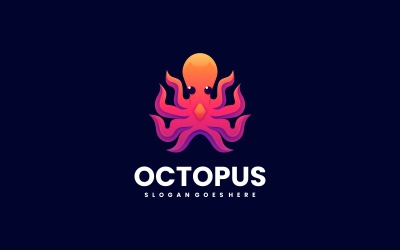 Chobotnice přechod barevné logo styl