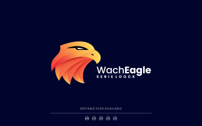 Eagle Head Color Gradient Logo Style