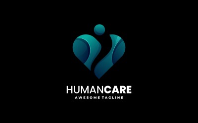 Logo-Stil mit Farbverlauf für die menschliche Pflege