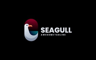 Seagull Gradient Logo Template