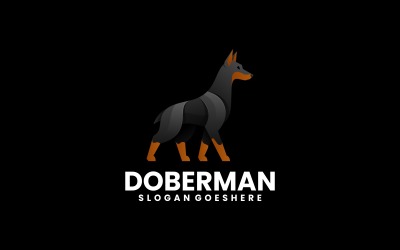 Stile del logo sfumato Doberman