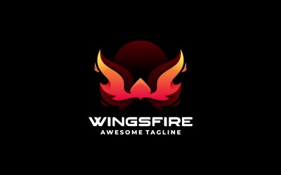 Wings Fire Gradient Logo-Stil