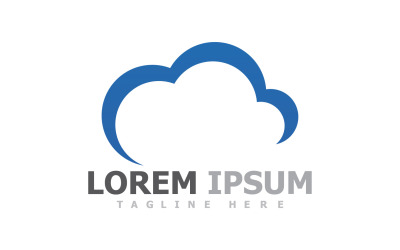 Cloud Server-logo en symbool V15