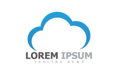 Cloud Server-logo en symbool V24