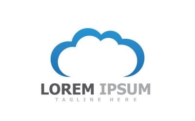 Cloud Server-logo en symbool V39