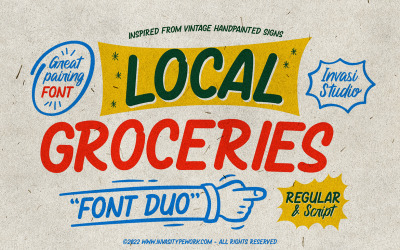 Local Groceries - Handwritten Font Duo