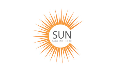 Logotipo y símbolo del sol Vector V7