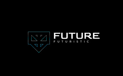Abzeichen Linie futuristisches Logo