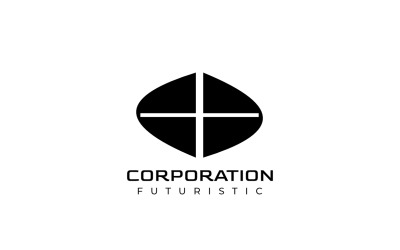 Flat Corporate Negative Space Logo