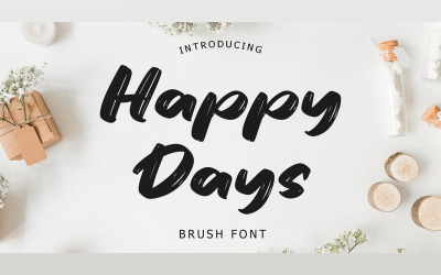 Happy Days Brush Display Font