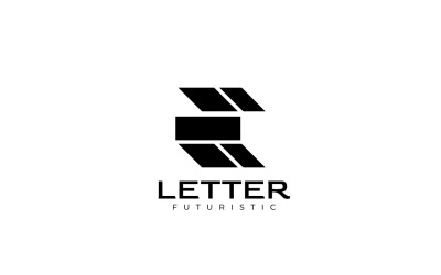Letter E Dynamic Flat Design Logo